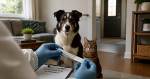 Meth contamination pets in a home with a dog and cat